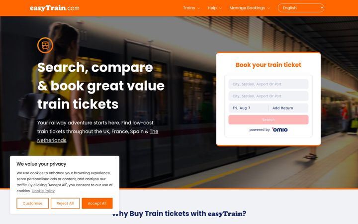 Screenshot of easytrain.com