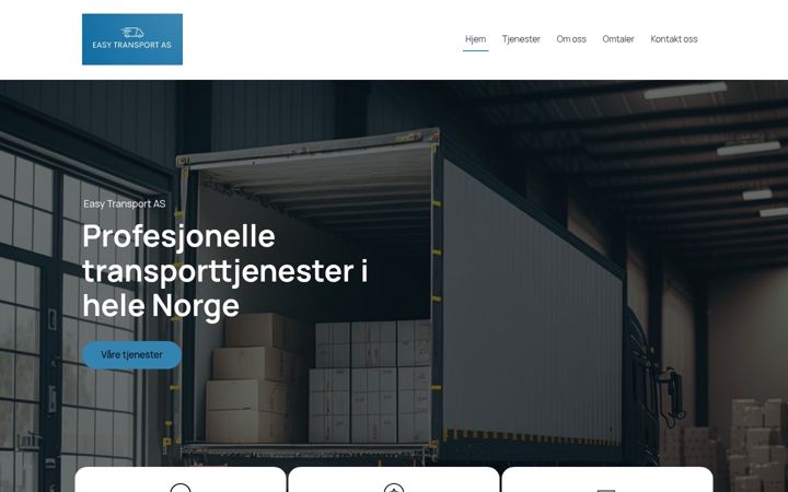 Captura de ecrã de easytransport.no