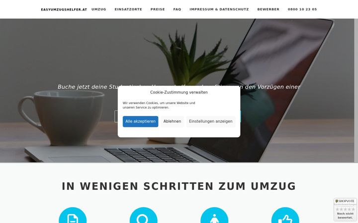 Snímek obrazovky easyumzugshelfer.at