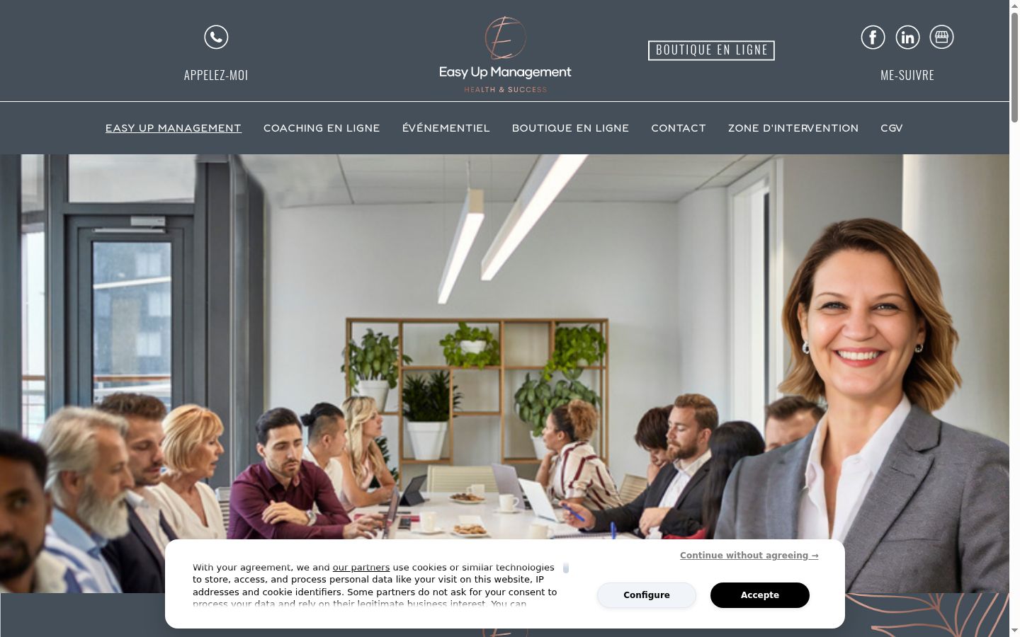 Screenshot des Einwilligungsbanners vor jeglicher Interaktion