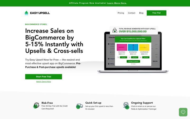 Screenshot of easyupsellapp.com