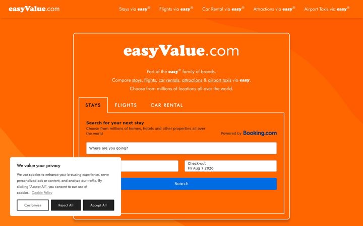 Screenshot of easyvalue.com