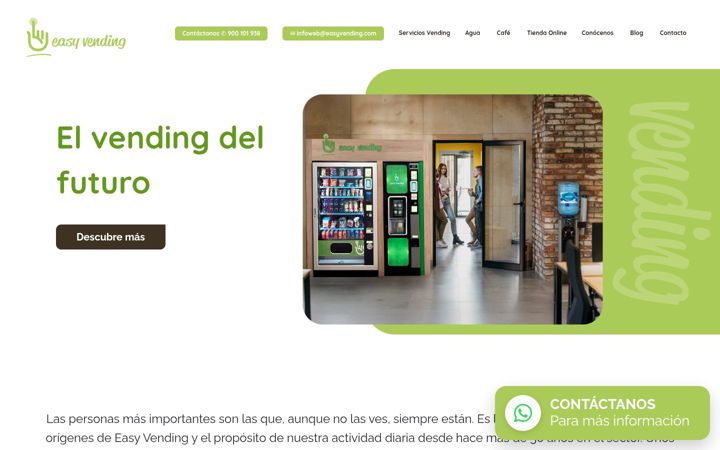 Screenshot ta' easyvending.com