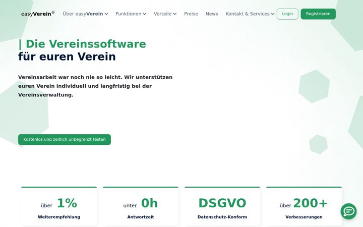 Screenshot of easyverein.com
