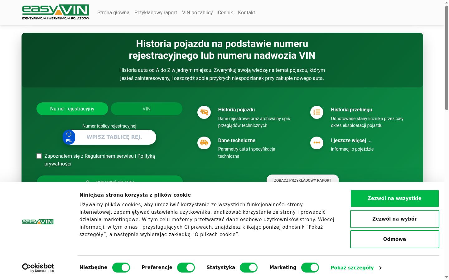 Captura de ecrã do banner de consentimento apresentado antes de qualquer interação