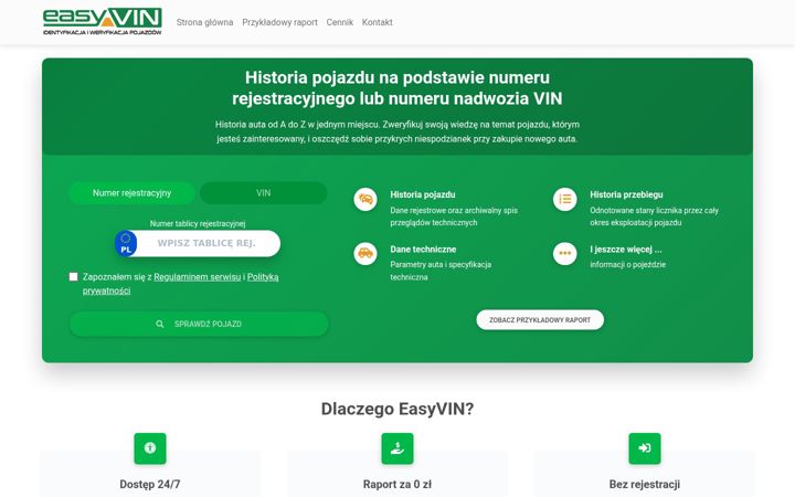 Captura de pantalla de easyvin.pl