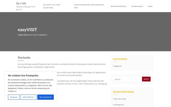 Screenshot of easyvisiting.de