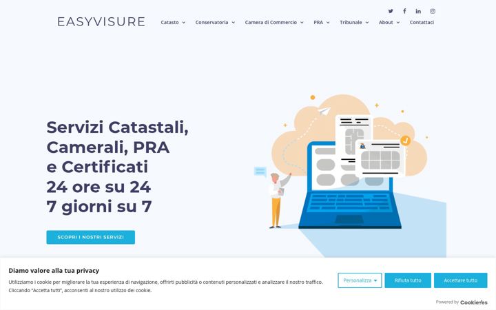 Ekrānuzņēmums no easyvisure.it