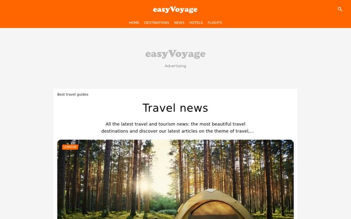 Screenshot of easyvoyage.co.uk