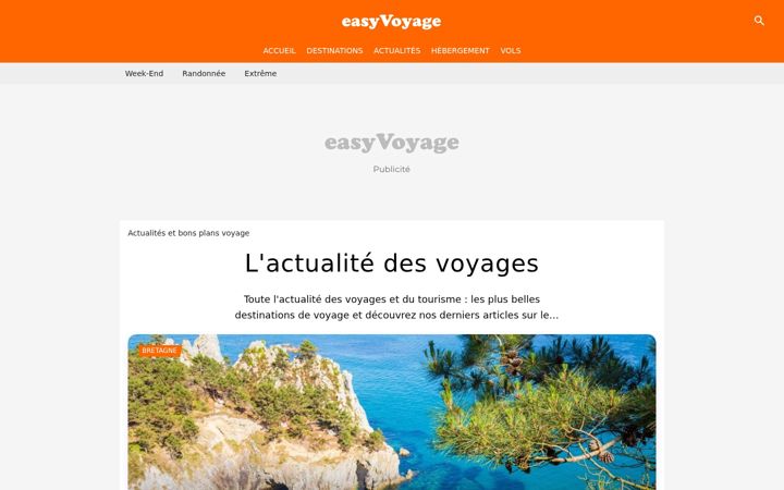 Screenshot of easyvoyage.com