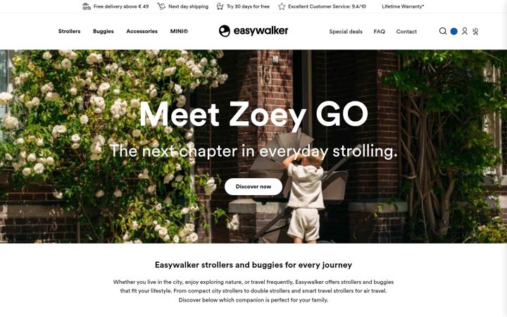 Screenshot di easywalker.nl