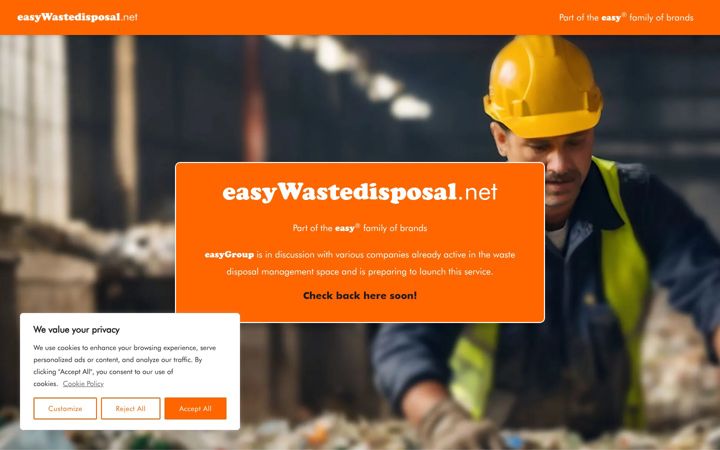 Ekrano kopija easywastedisposal.net