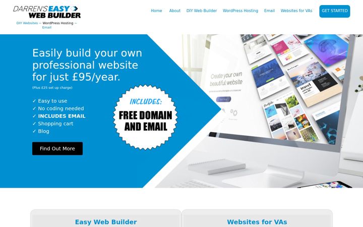 Screenshot of easywebbuilder123.co.uk