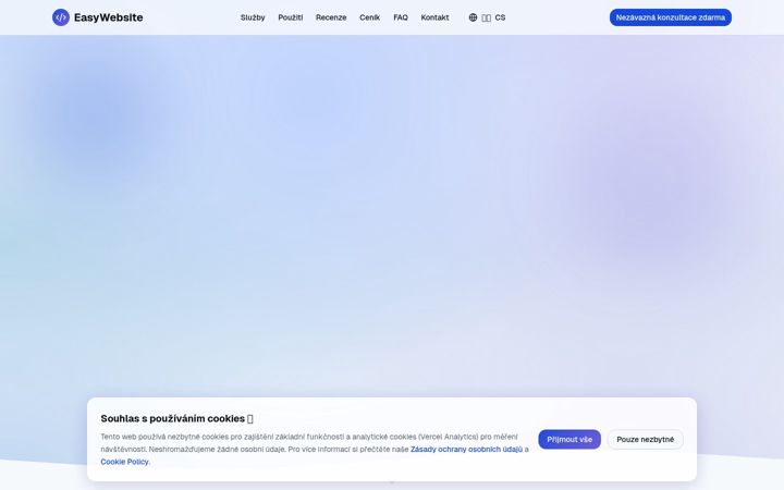 Screenshot of easywebsite.cz