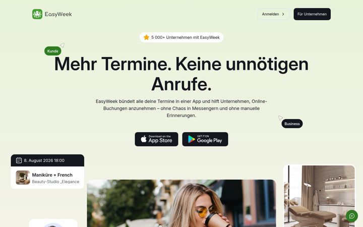Screenshot of easyweek.de