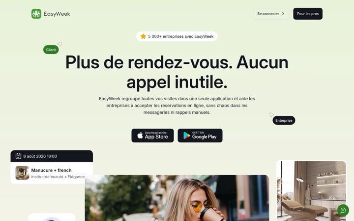 Screenshot of easyweek.fr