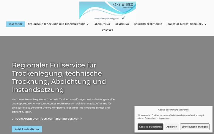 Snimka zaslona za easyworks-chemnitz.de
