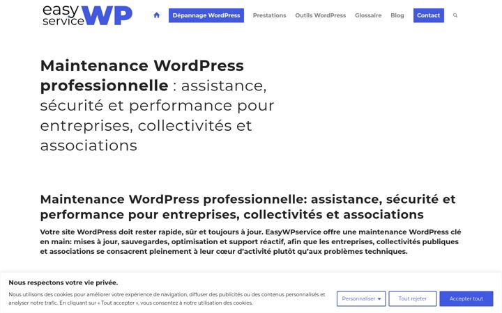 Screenshot of easywpservice.com