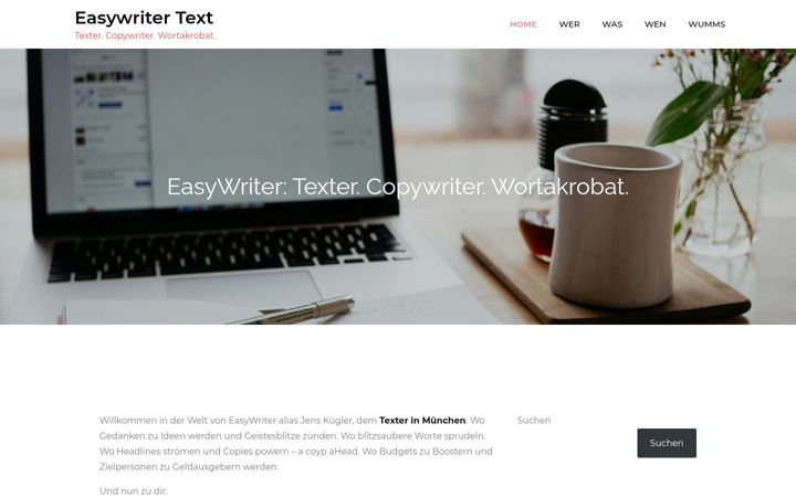 Screenshot of easywriter-text.de