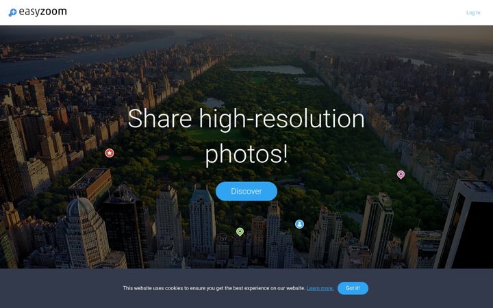 Screenshot of easyzoom.com