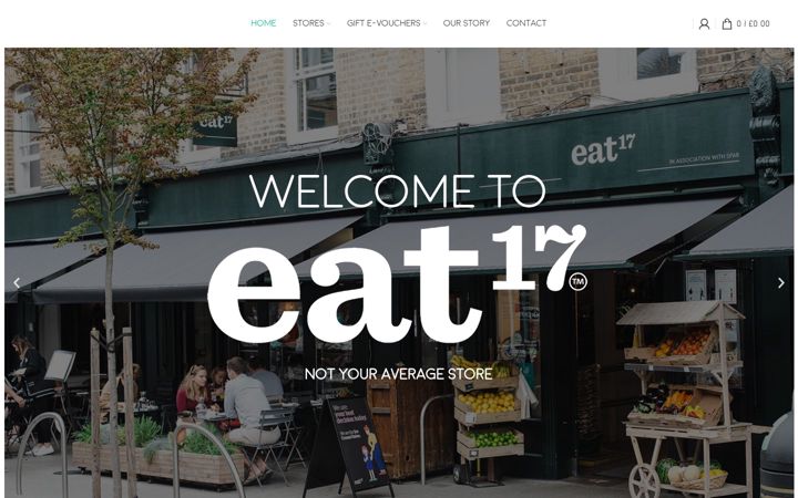 Screenshot of eat17.co.uk