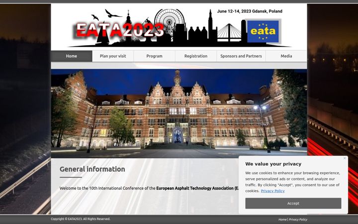 Screenshot of eata2023.com