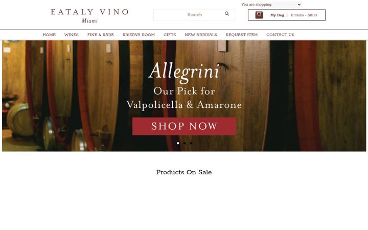 Screenshot of eatalyvino.com