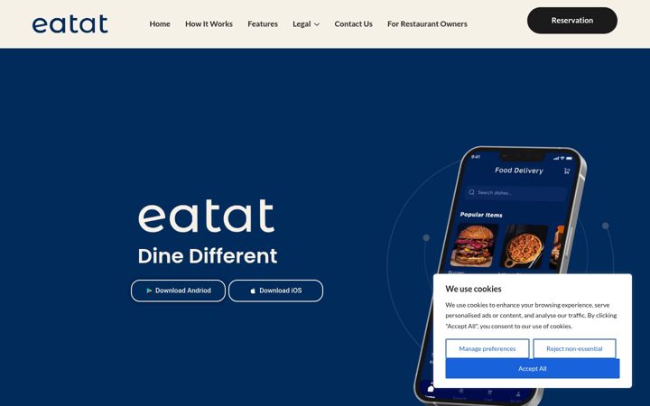 Captura de ecrã de eatat.eu