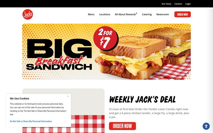 Zrzut ekranu eatatjacks.com
