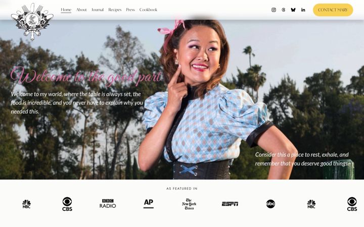 Screenshot of eatbemary.com