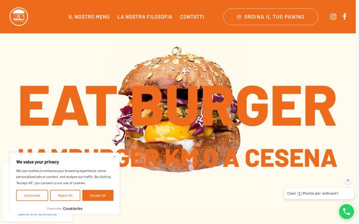 Screenshot of eatburgercesena.it