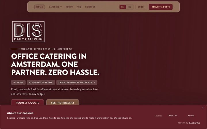 Screenshot di eatdis.nl