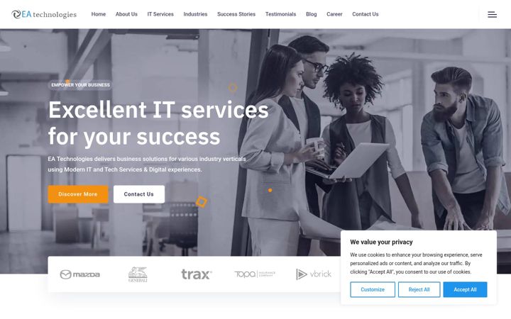Ekrano kopija eatechnologies.net