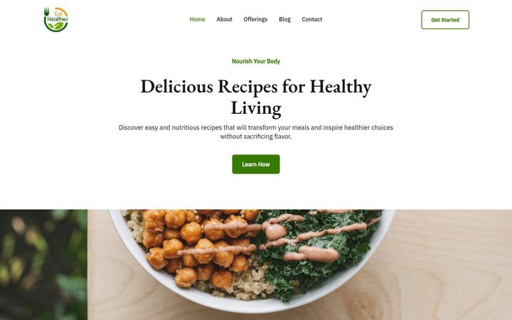 Screenshot of eathealthier.co.uk