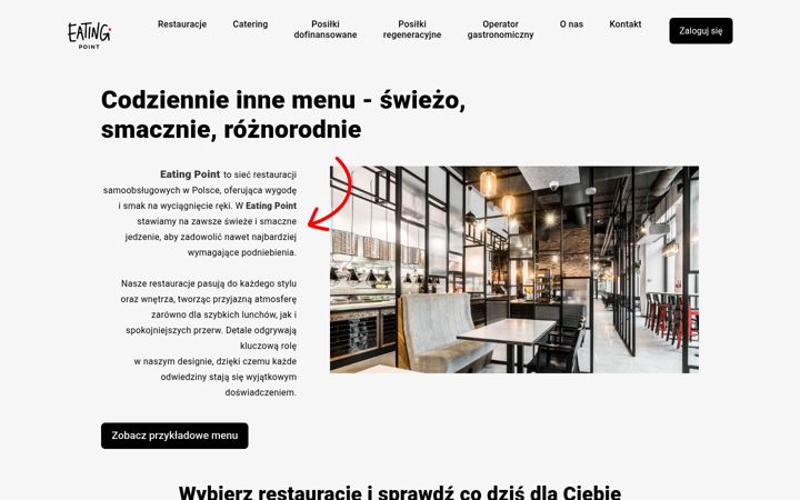 Captura de pantalla de eatingpoint.pl