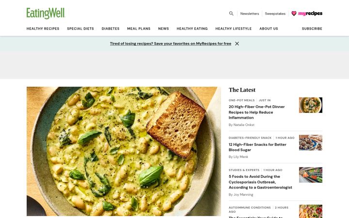 Skærmbillede af eatingwell.com