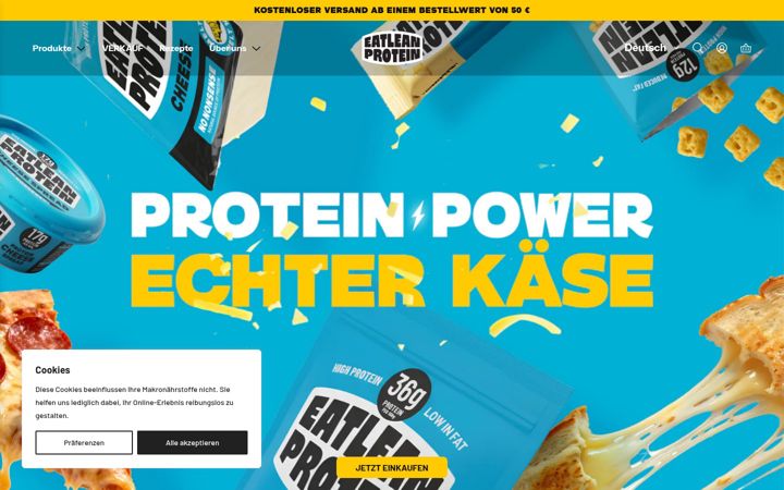 Screenshot of eatlean.de