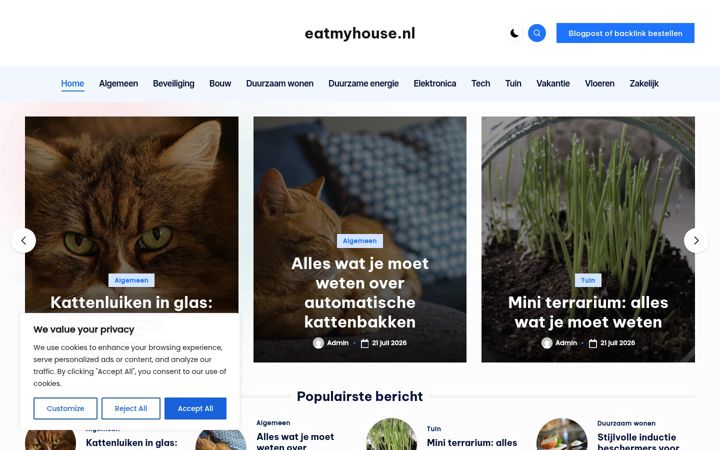 Ekrano kopija eatmyhouse.nl
