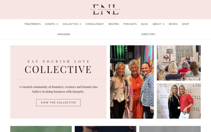 Screenshot of eatnourishlove.com
