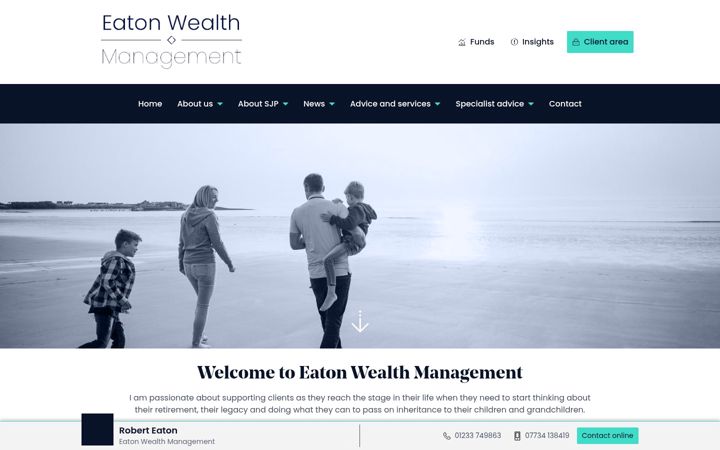 Captura de ecrã de eatonwealthmanagement.co.uk