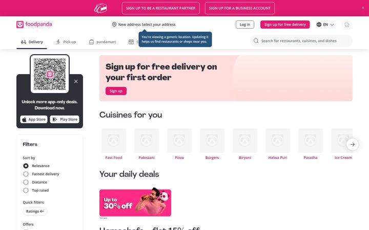 Screenshot of eatoye.pk