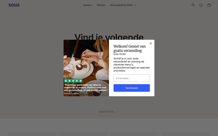 Screenshot of eatsous.com