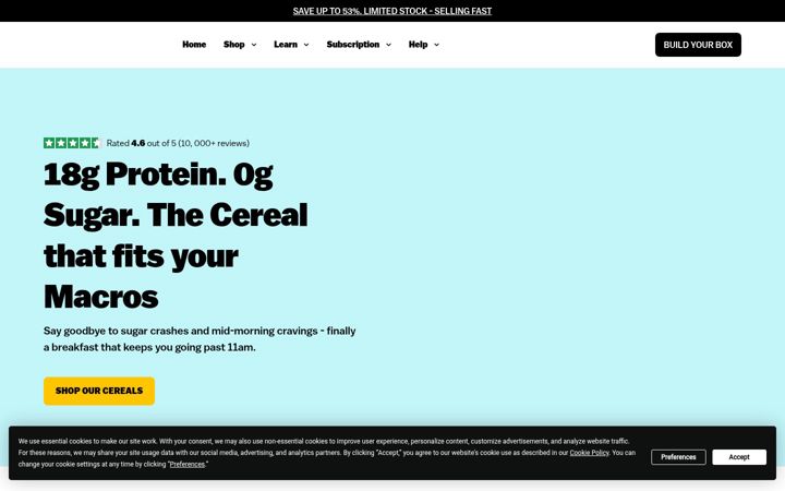Screenshot of eatsurreal.co.uk
