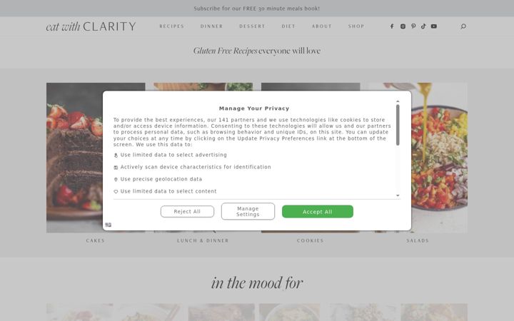 Screenshot of eatwithclarity.com