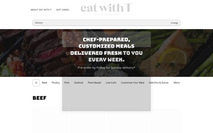 Screenshot of eatwitht.com