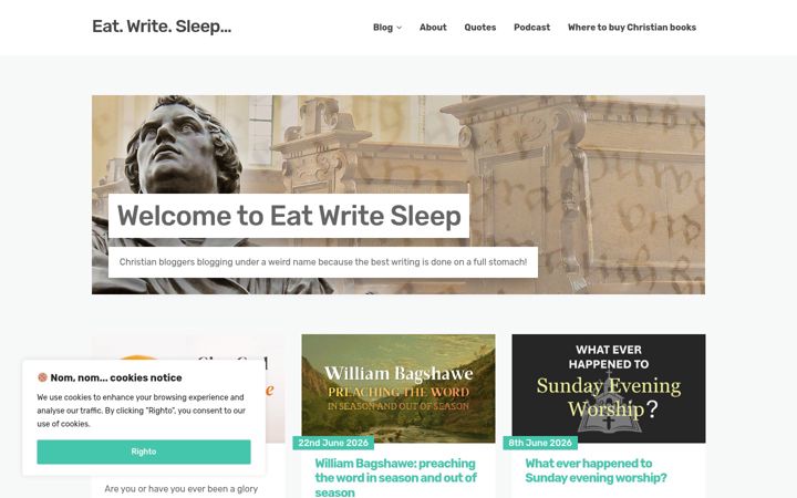 Screenshot of eatwritesleep.com