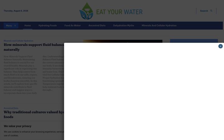 Screenshot of eatyourwater.org