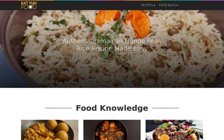 Screenshot of eatyuhfood.com