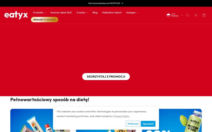 Screenshot of eatyx.com