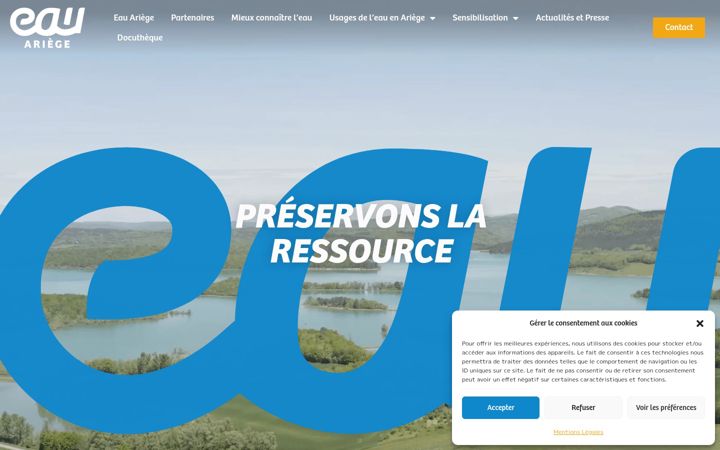 Ekrano kopija eau-ariege.fr